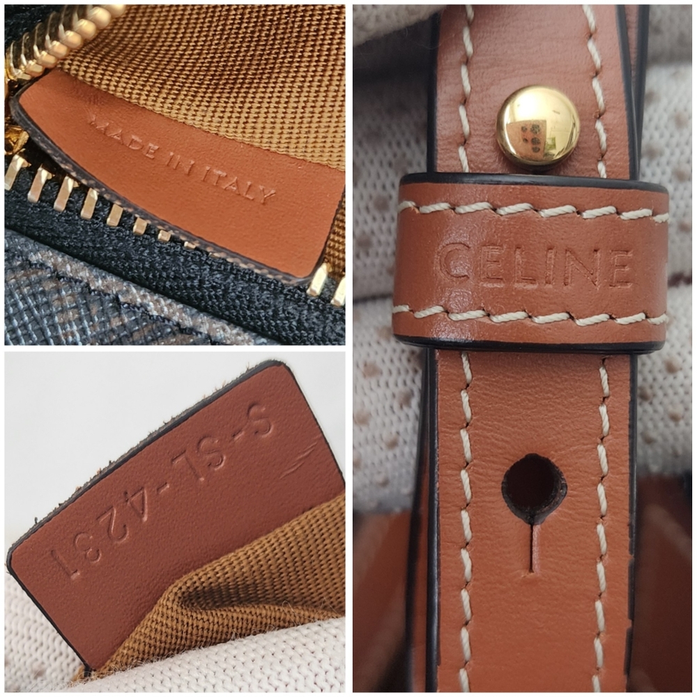 Auth Celine Triomphe Cabas Calfskin Tote Bag - Picture 4 of 9